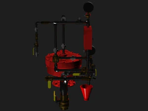 4inchf-fmodele-1delugevalvewithconventionaltrim 3D Model
