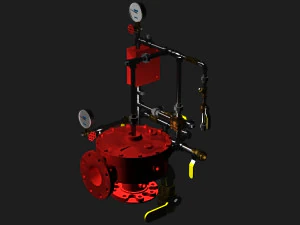4inchf-fmodele-1delugevalvewithconventionaltrim 3D Model