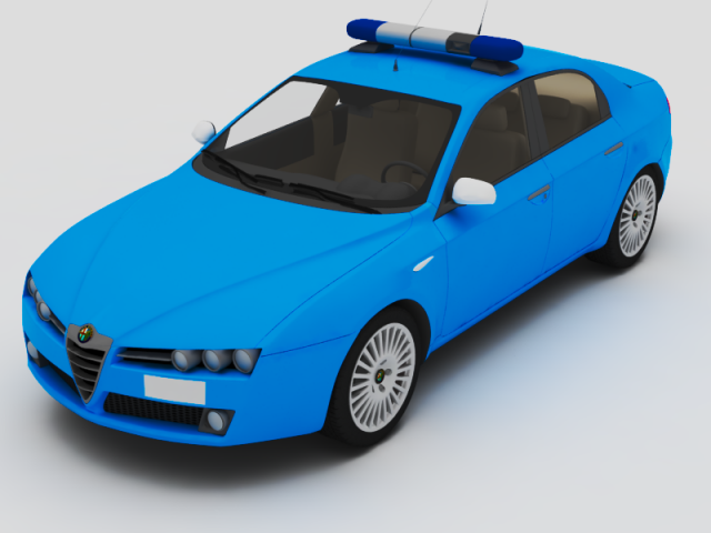 alfa romeo 159 sqadra volante 3D Model .c4d .max .obj .3ds .fbx .stl .blend 