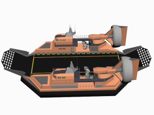antarctic hovercraft Modèle 3D