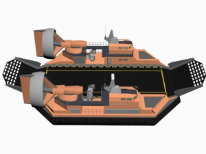 antarctic hovercraft Modèle 3D