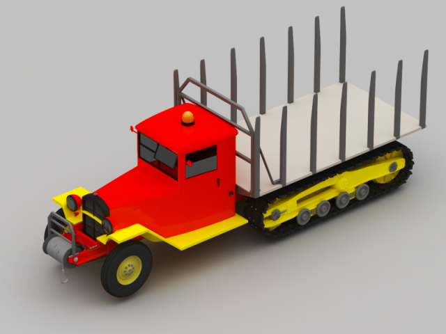 camion chenille 3D Model .c4d .max .obj .3ds .fbx .stl .blend 