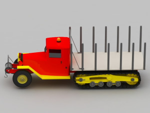 camion chenille 3D Model