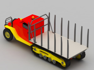 camion chenille 3D Model