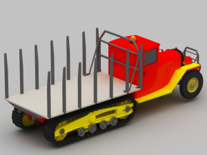 camion chenille 3D Model