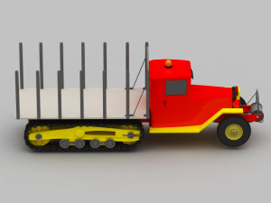 camion chenille 3D Model