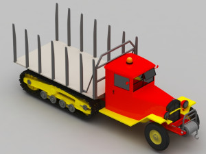 camion chenille 3D Model