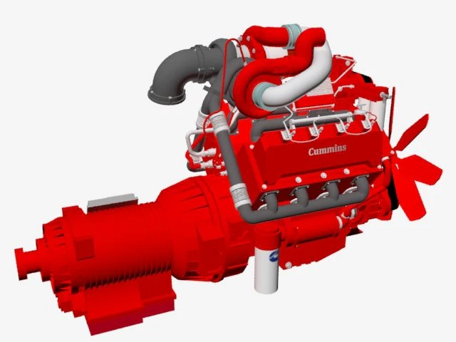 compact v8 twin turbo 3D Model .c4d .max .obj .3ds .fbx .stl .blend 