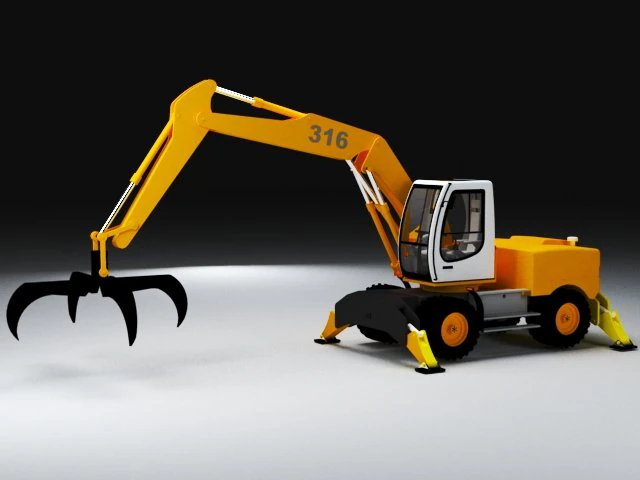 crane 3D Model .c4d .max .obj .3ds .fbx .stl .blend 