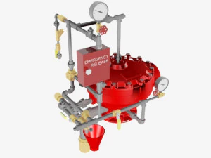 konwencjonalne wyposażenie zaworu zalewowego Model 3D