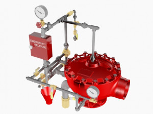deluge valve conventional trim Modelo 3D