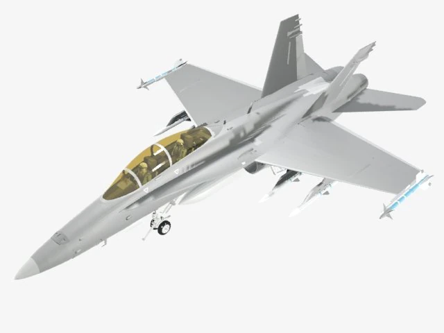 fa 18d hornet military fighter jet airplane 3D Model .c4d .max .obj .3ds .fbx .stl .blend 