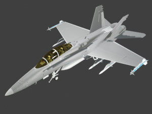 fa 18d hornet military fighter jet airplane 3D Model