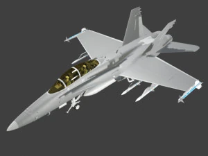 fa 18d hornet military fighter jet airplane 3D Model