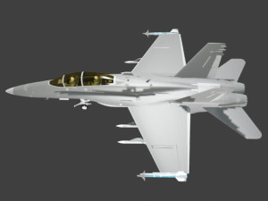 fa 18d hornet military fighter jet airplane 3D Model