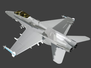 fa 18d hornet military fighter jet airplane 3D Model