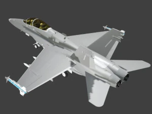 fa 18d hornet military fighter jet airplane 3D Model