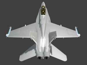 fa 18d hornet military fighter jet airplane 3D Model