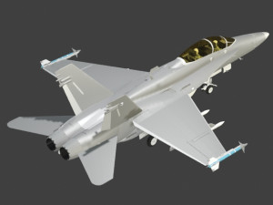 fa 18d hornet military fighter jet airplane 3D Model