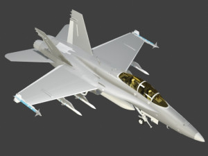 fa 18d hornet military fighter jet airplane 3D Model