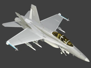 fa 18d hornet military fighter jet airplane 3D Model