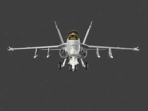 fa 18d hornet military fighter jet airplane 3D Model
