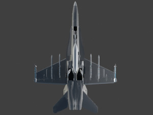 fa 18d hornet military fighter jet airplane 3D Model