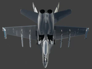 fa 18d hornet military fighter jet airplane 3D Model