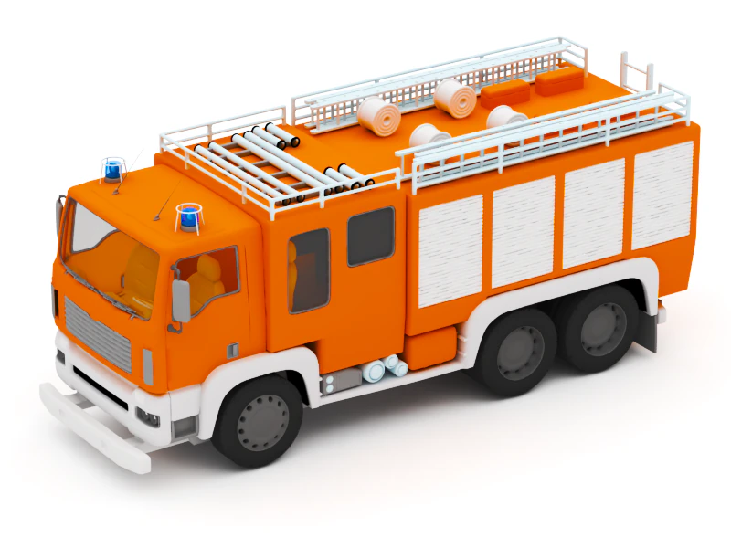 firetruck 3D Model .c4d .max .obj .3ds .fbx .stl .blend 