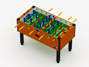 foosball table Model 3D