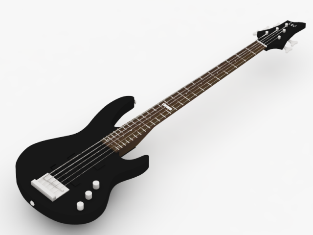 guitar 3D 모델 .c4d .max .obj .3ds .fbx .stl .blend 