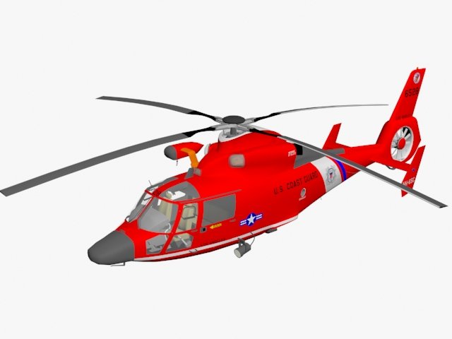helicopter hh dolphin 3Dモデル .c4d .max .obj .3ds .fbx .stl .blend 