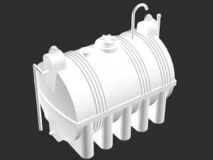 horizontal storage tank 3000l 3D Модель