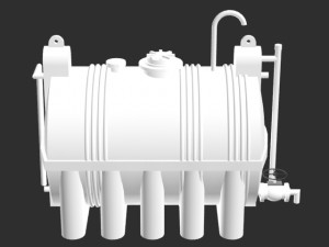 horizontal storage tank 3000l 3D Модель