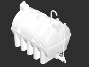 horizontal storage tank 3000l 3D Model