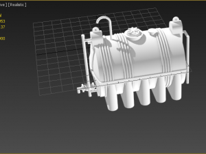 horizontal storage tank 3000l 3D Модель