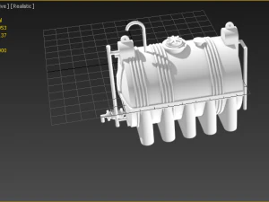 horizontal storage tank 3000l 3D Model
