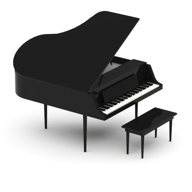 piano 3D Model .c4d .max .obj .3ds .fbx .stl .blend 