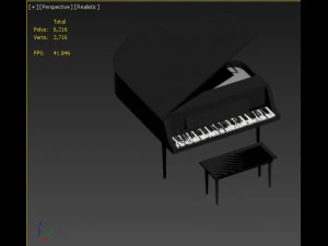 pianoforte Modello 3D