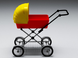pram 3D 모델