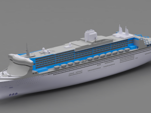 queen mary 2 3D Model