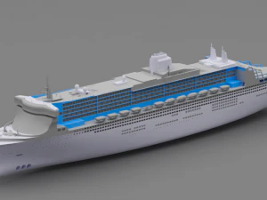 queen mary 2 3D Model