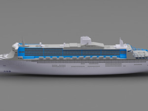 queen mary 2 3D Model