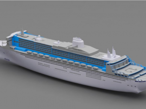 queen mary 2 3D Model