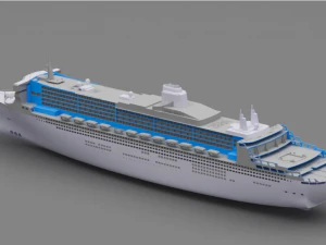 queen mary 2 3D Model