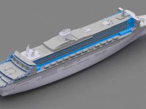 queen mary 2 3D Model