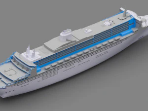 queen mary 2 3D Model