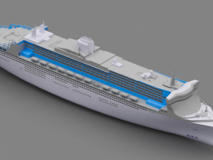 queen mary 2 3D Model