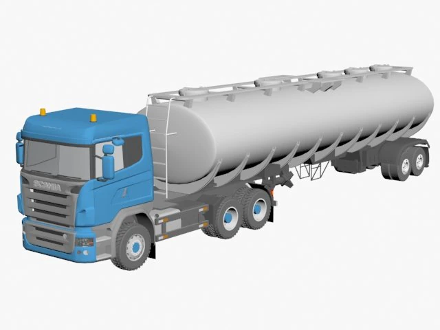 scania tanker 3D Model .c4d .max .obj .3ds .fbx .stl .blend