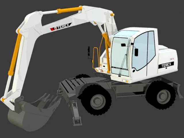 terex tw 170 3D Model .c4d .max .obj .3ds .fbx .stl .blend 